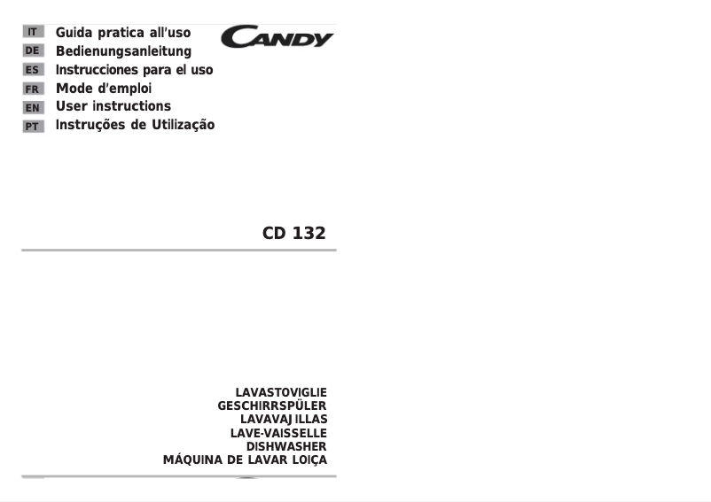 Page 1 de la notice Manuel utilisateur Candy CD 132/1 L-S
