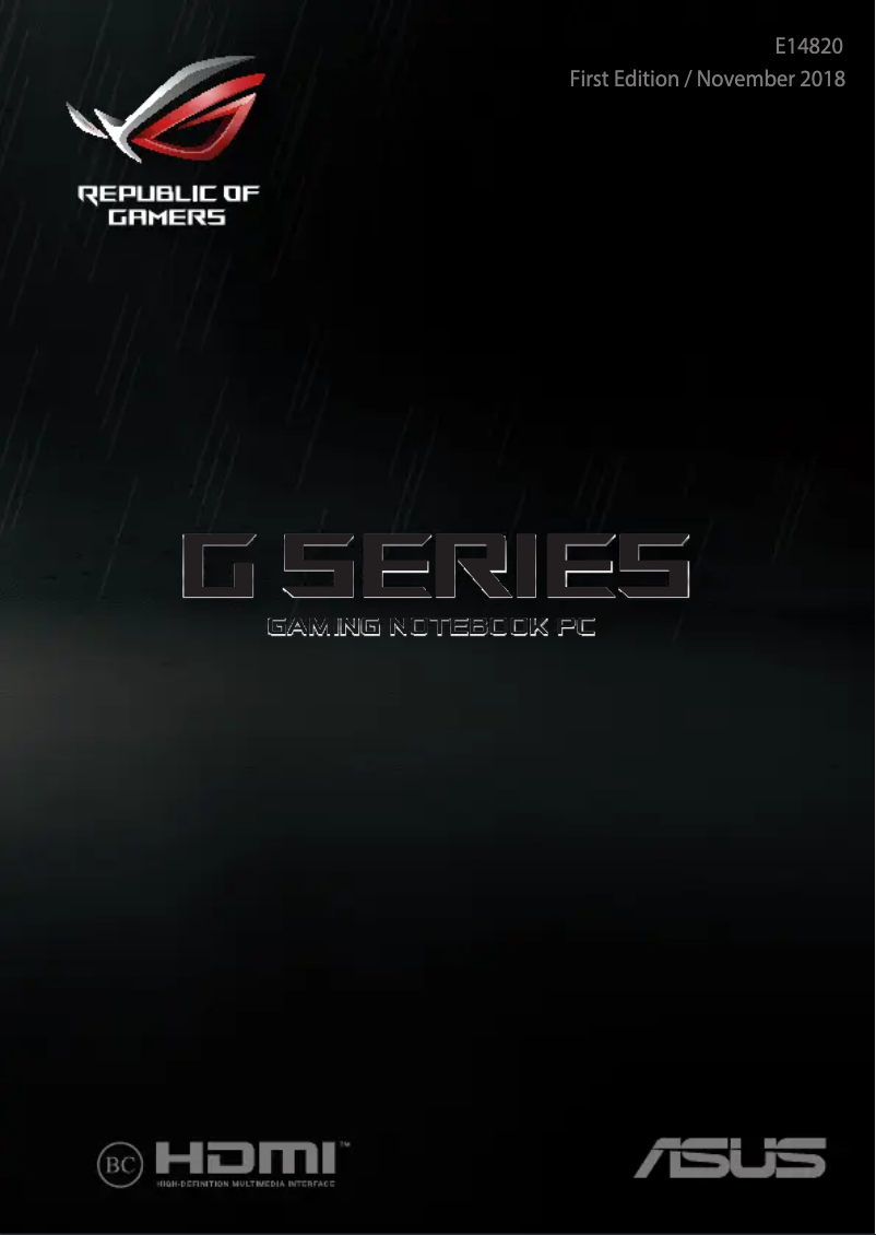 Page 1 de la notice Manuel utilisateur Asus ROG Zephyrus GX701GW-EV036T