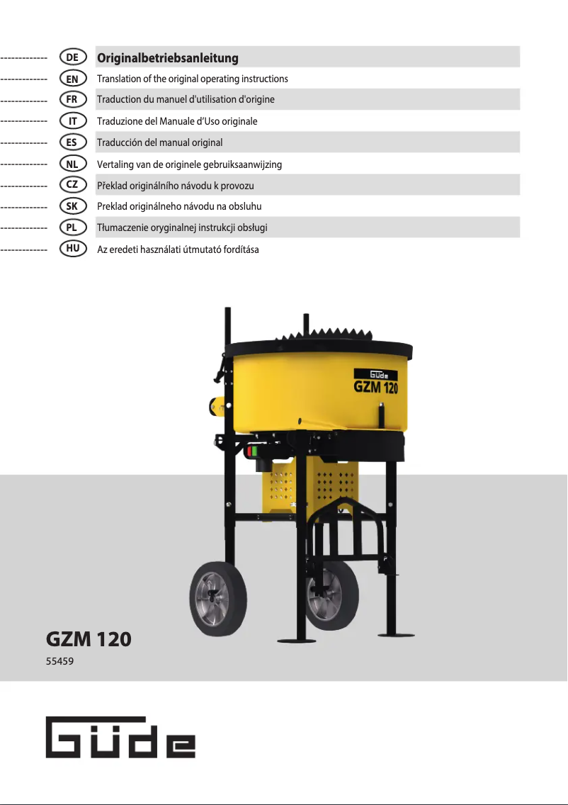 Page n°1 - Manuel utilisateur Güde GZM 120