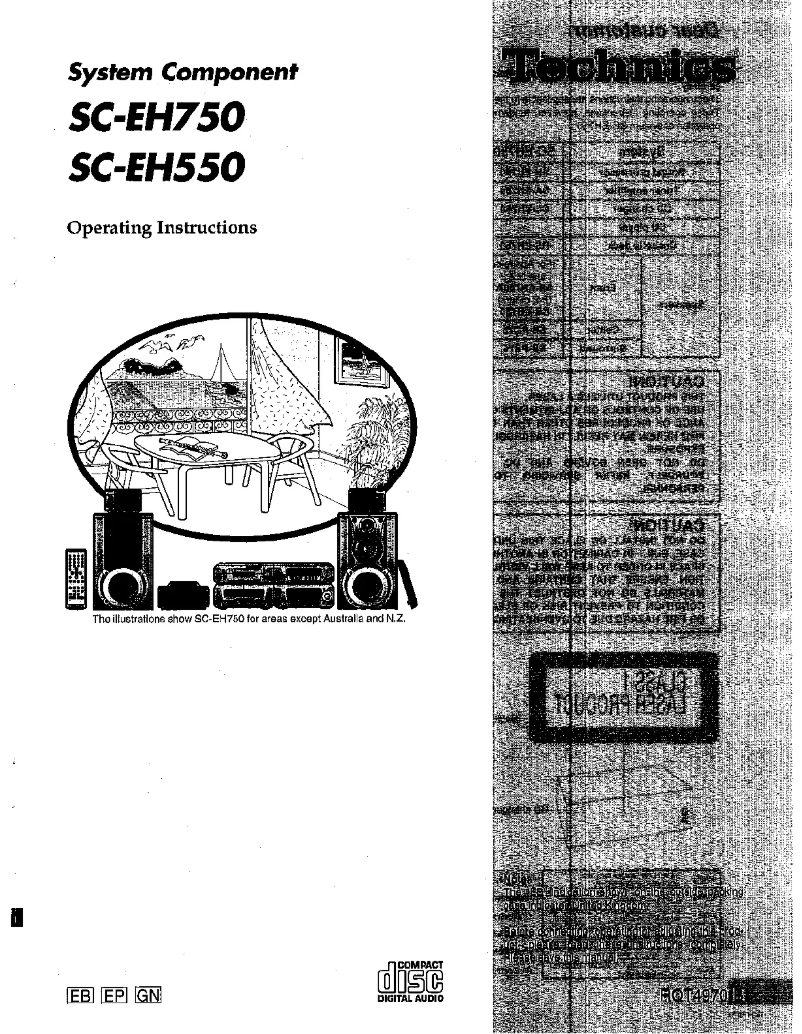 Page 1 de la notice Manuel utilisateur Panasonic SC-EH550
