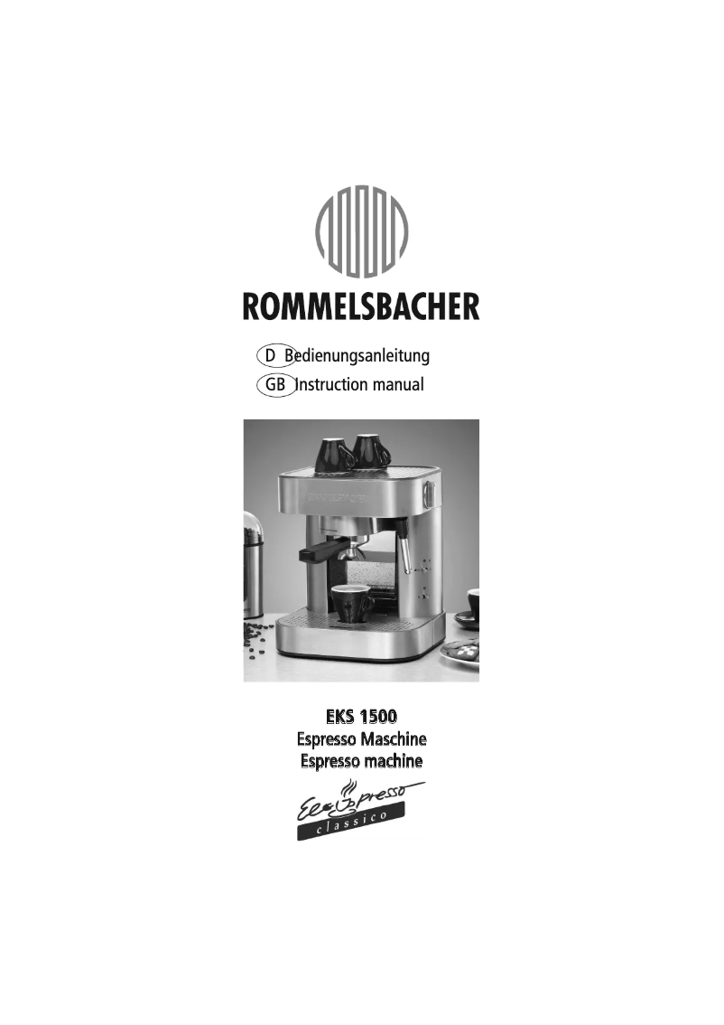 Page 1 de la notice Manuel utilisateur Rommelsbacher EKS 1500