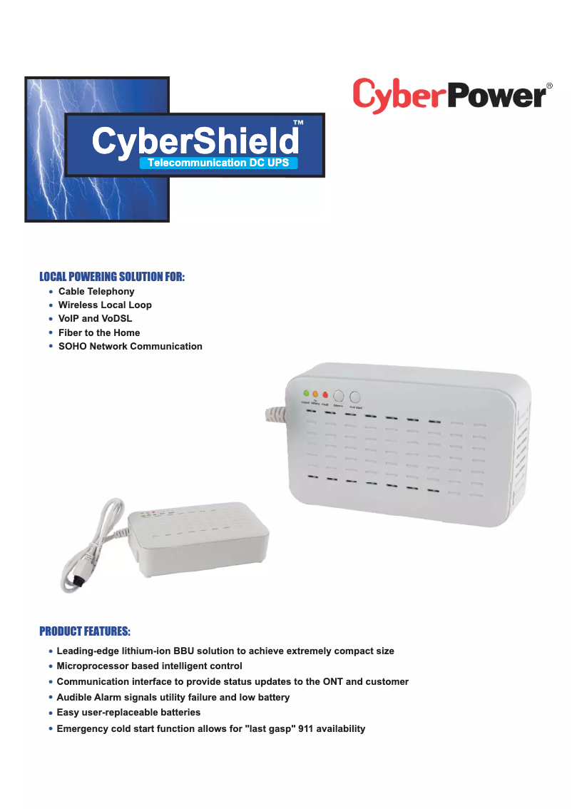 Imagen de la primera página del manual del dispositivo CPLI72D48V