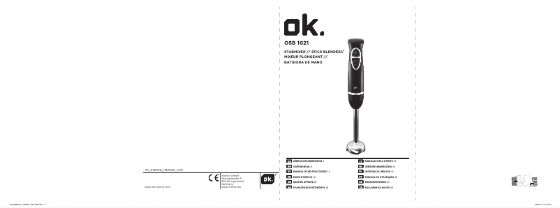 Page n°1 - Manuel utilisateur OK OSB 1021