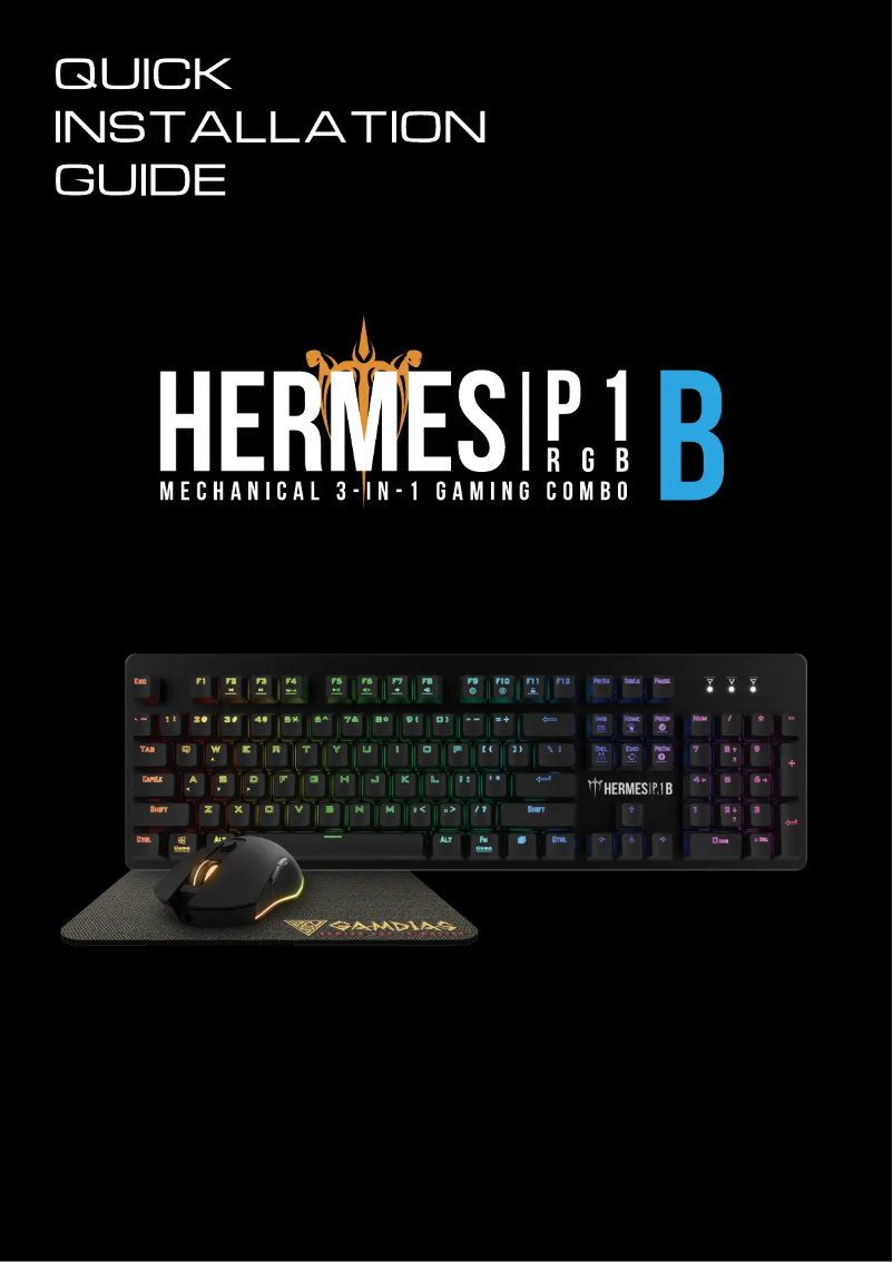 Page 1 de la notice Manuel utilisateur Gamdias Hermes P1B