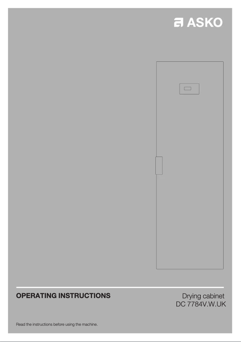 Página 1 del manual Manual de usuario Asko DC7784V.W.UK