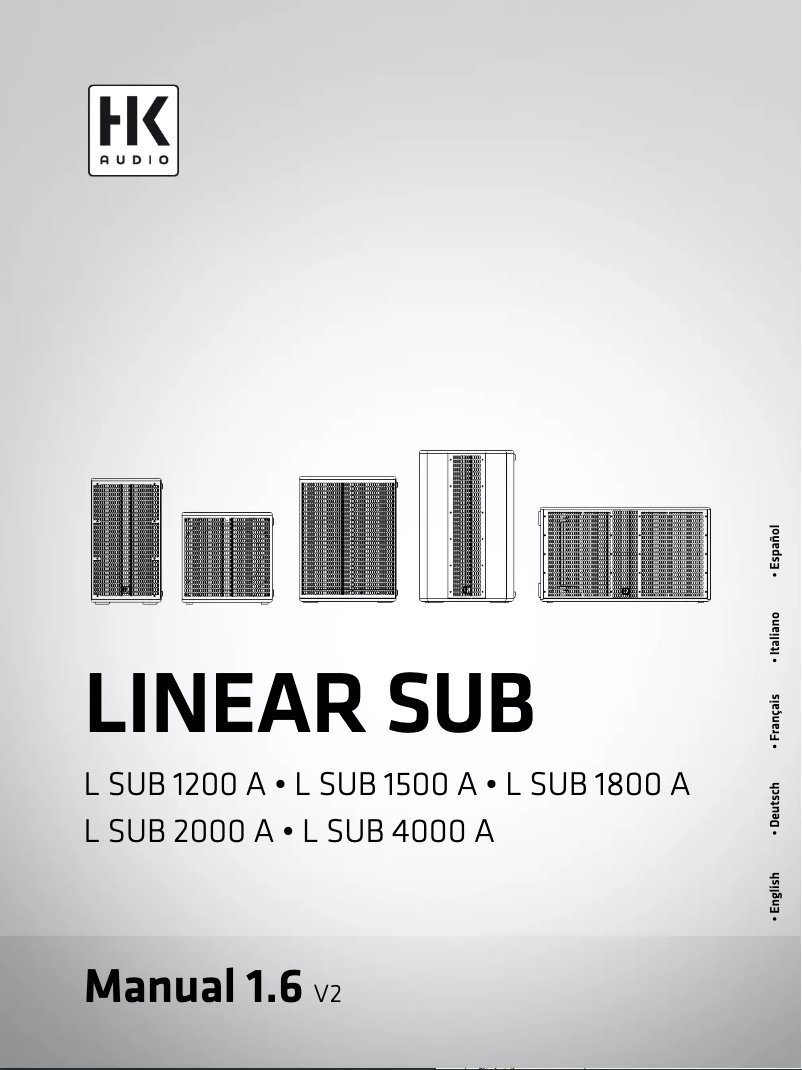Page 1 de la notice Manuel utilisateur HK Audio LINEAR SUB 1200 A