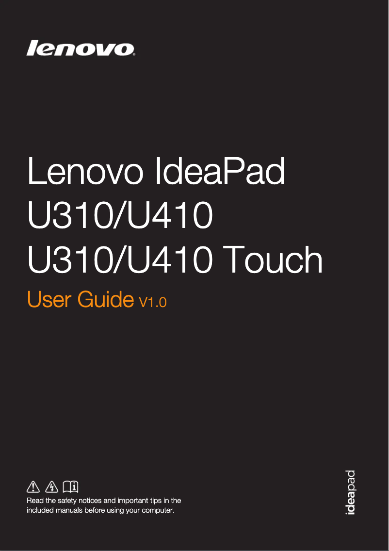 Page n°1 - Manuel utilisateur Lenovo IdeaPad 410