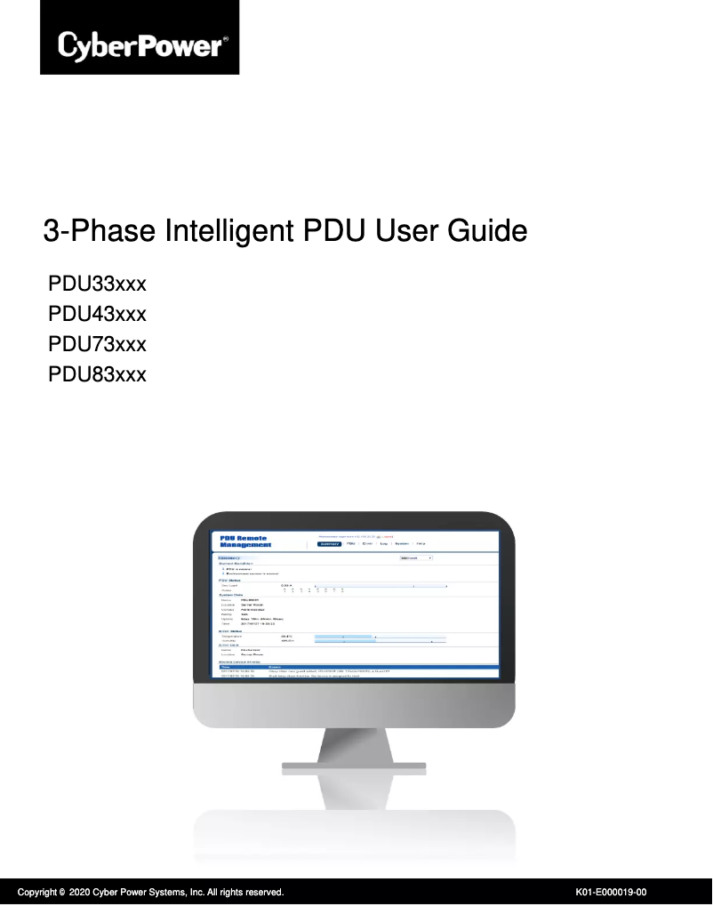 Page n°1 - Manuel utilisateur CyberPower PDU83108
