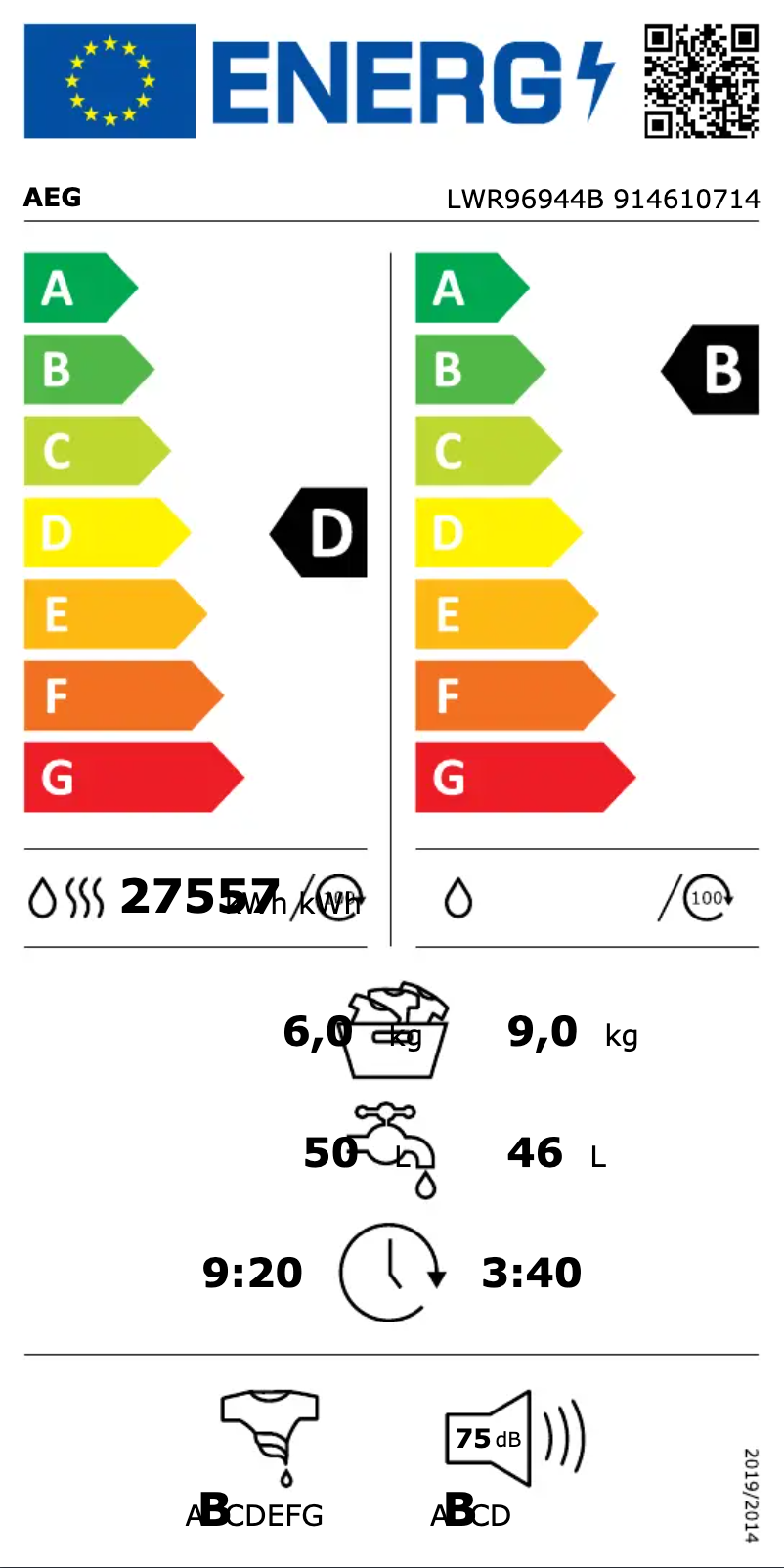 Image de la première page du manuel de l'appareil LWR96944B