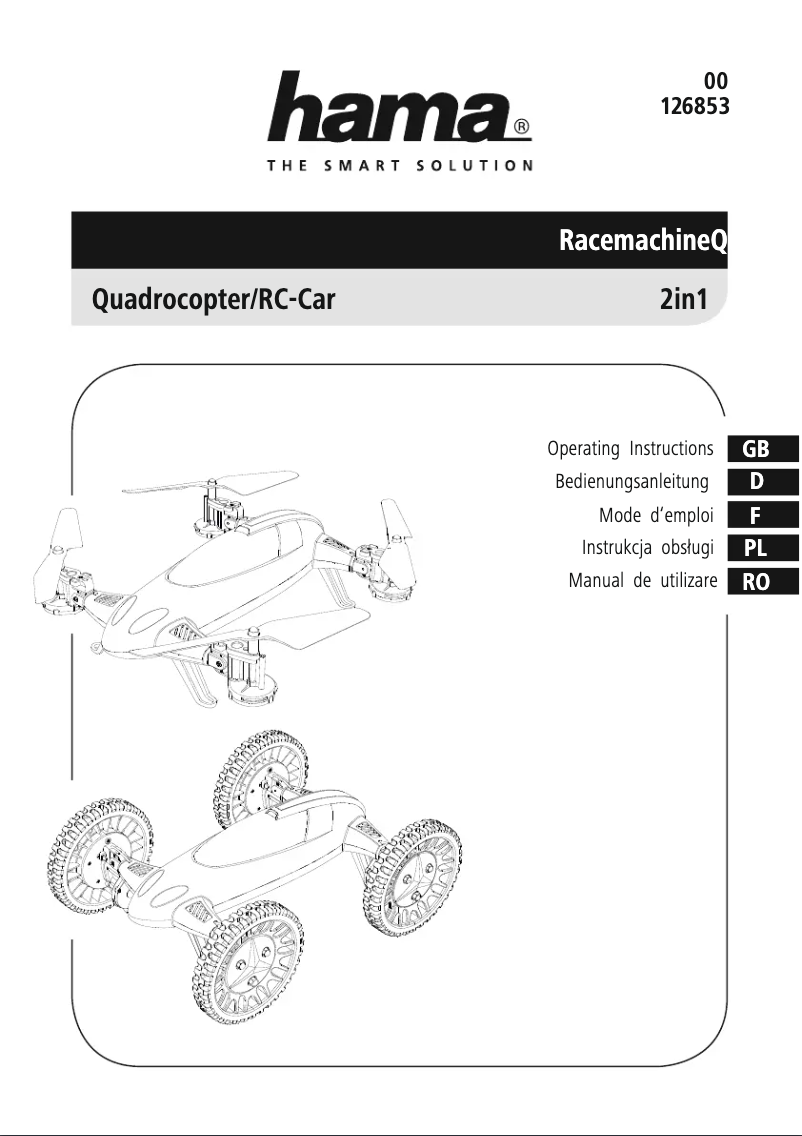 Imagen de la primera página del manual del dispositivo RACEMACHINE
