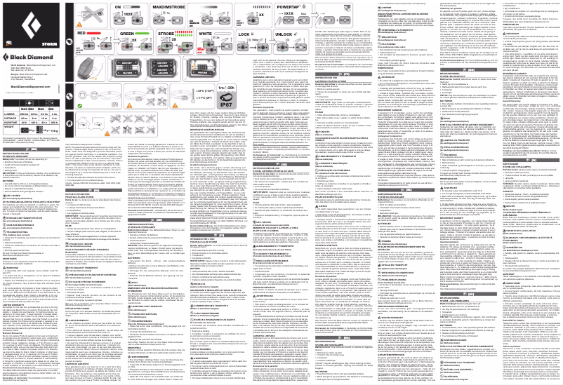 Page 1 de la notice Manuel utilisateur Black Diamond Storm