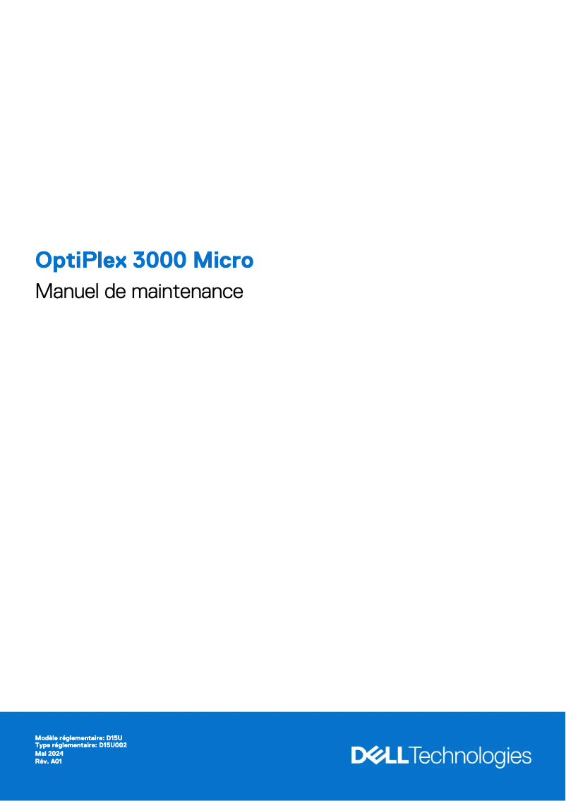 Page n°1 - Manuel utilisateur Dell OptiPlex 3000 Micro