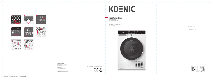 Page 1 de la notice Manuel utilisateur Koenic KTD 9332 A3