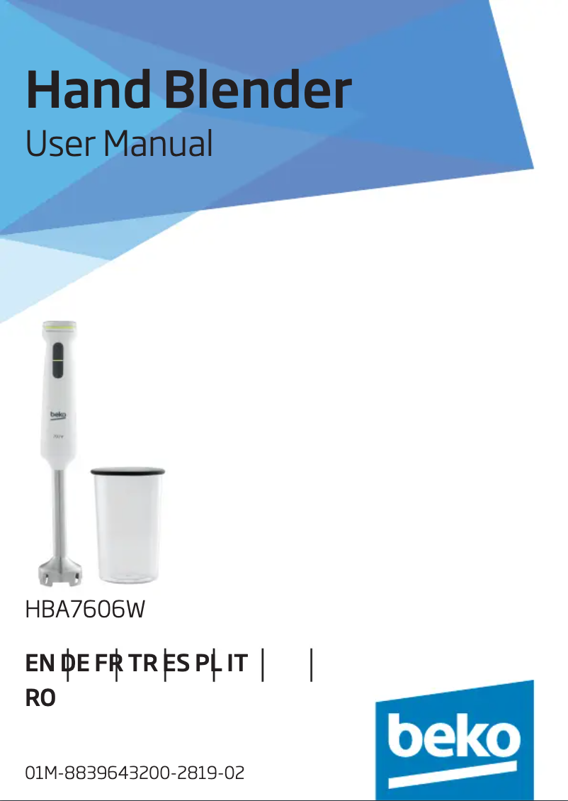 Page n°1 - Manuel utilisateur Beko HBA7606W