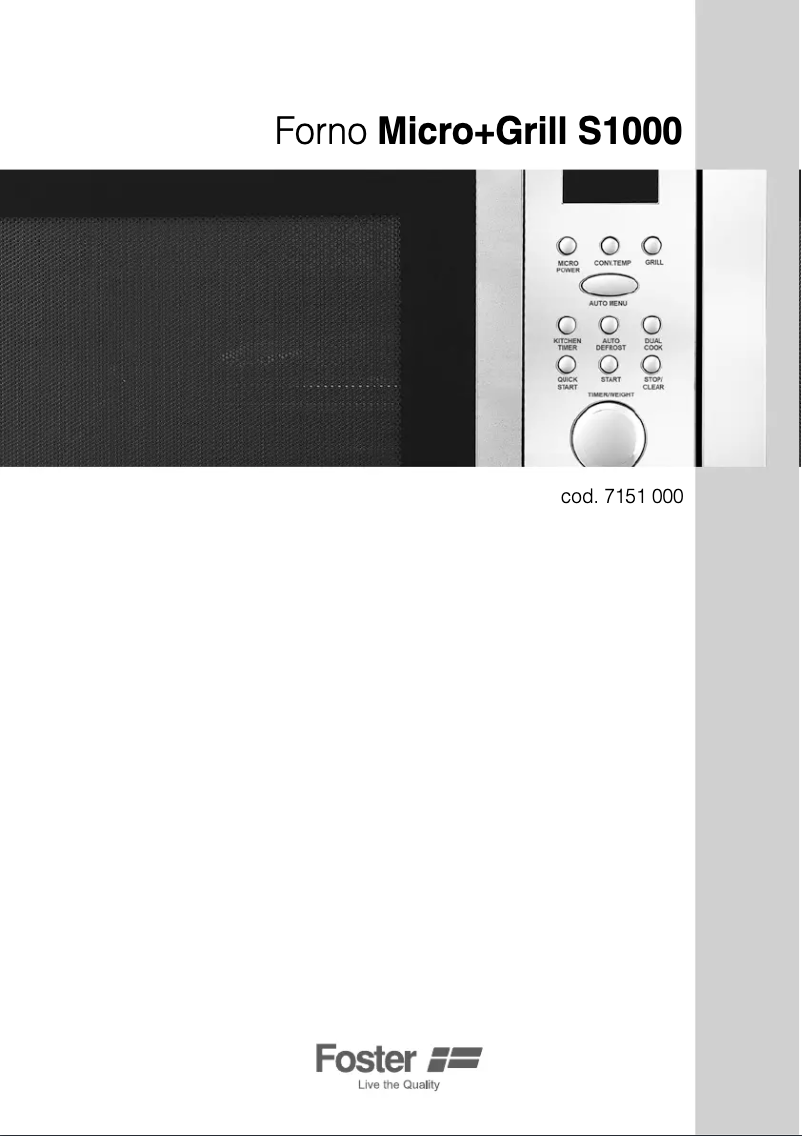 Page 1 de la notice Manuel utilisateur Foster 7151 000