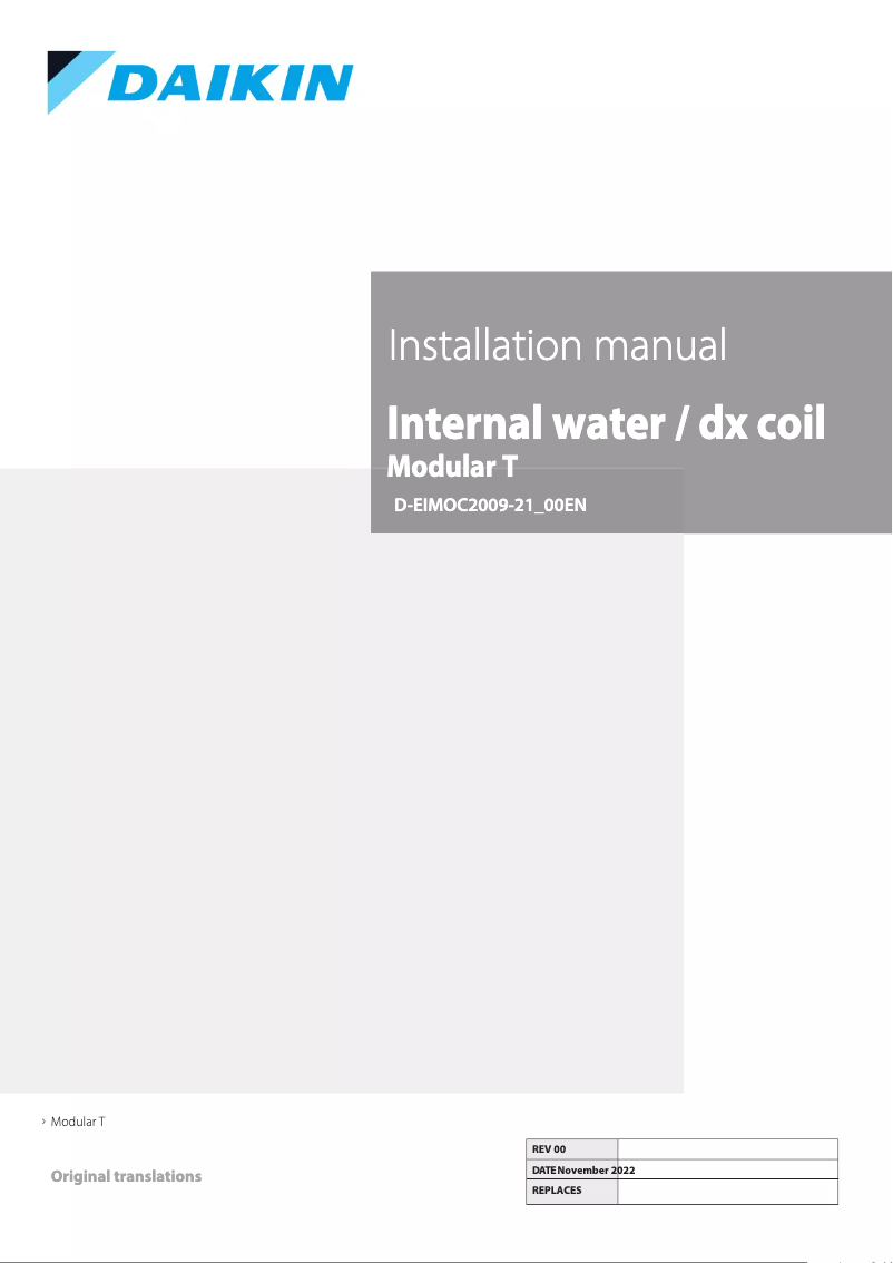 Página 1 del manual Guía de instalación Daikin ATB03RAMNADBT00