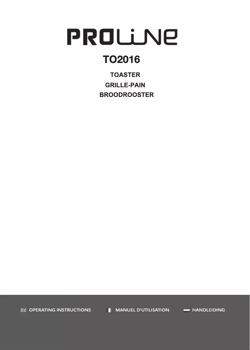 Página 1 del manual Manual de usuario Proline TO2016