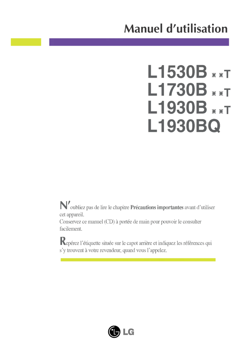 Imagen de la primera página del manual del dispositivo L1730BSNT