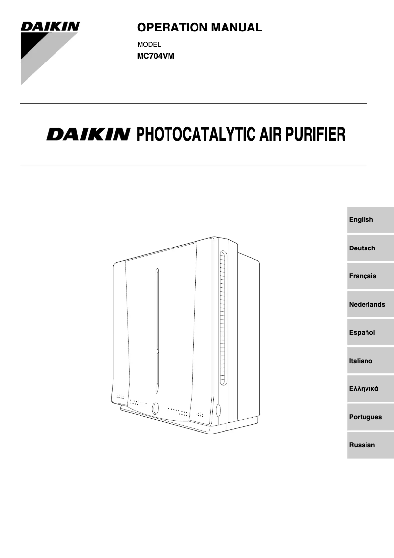 Page 1 de la notice Manuel utilisateur Daikin MC704VM