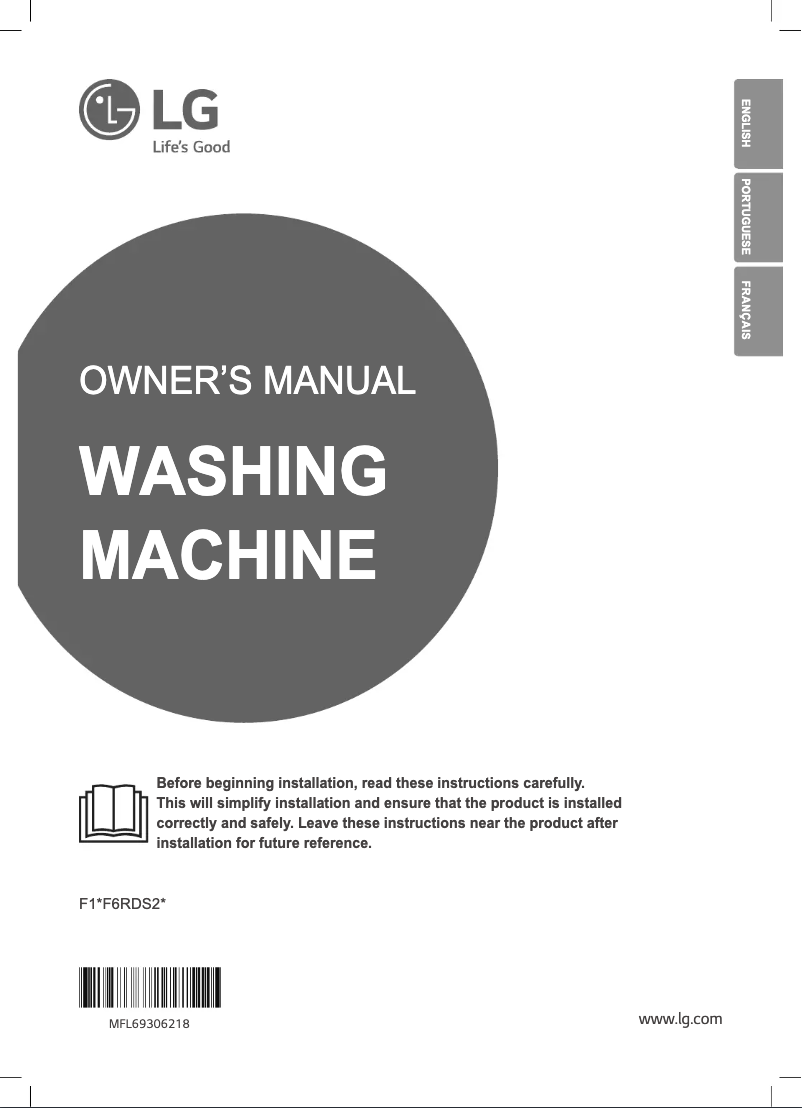 Page 1 de la notice Manuel utilisateur LG F10F6RDS27