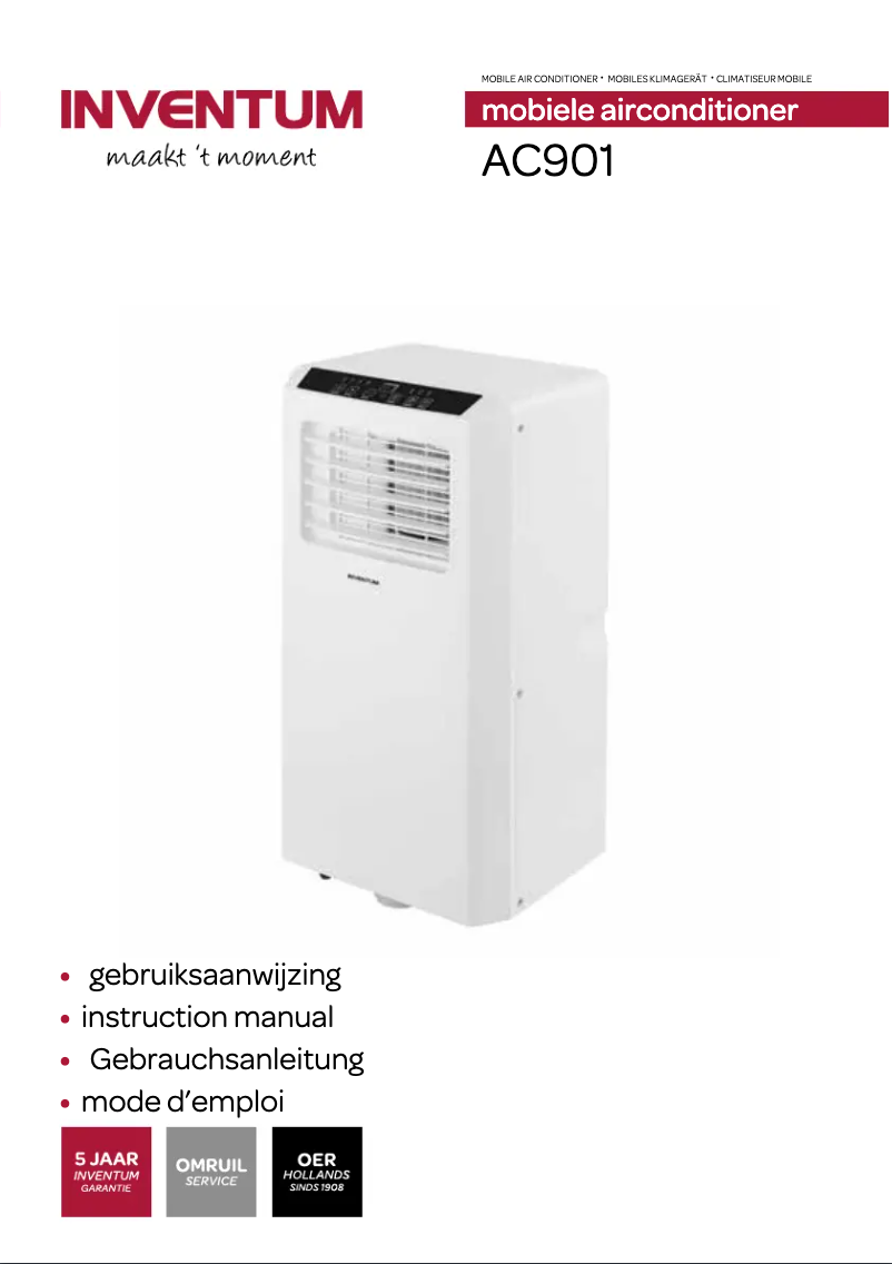 Page n°1 - Manuel utilisateur Inventum AC901