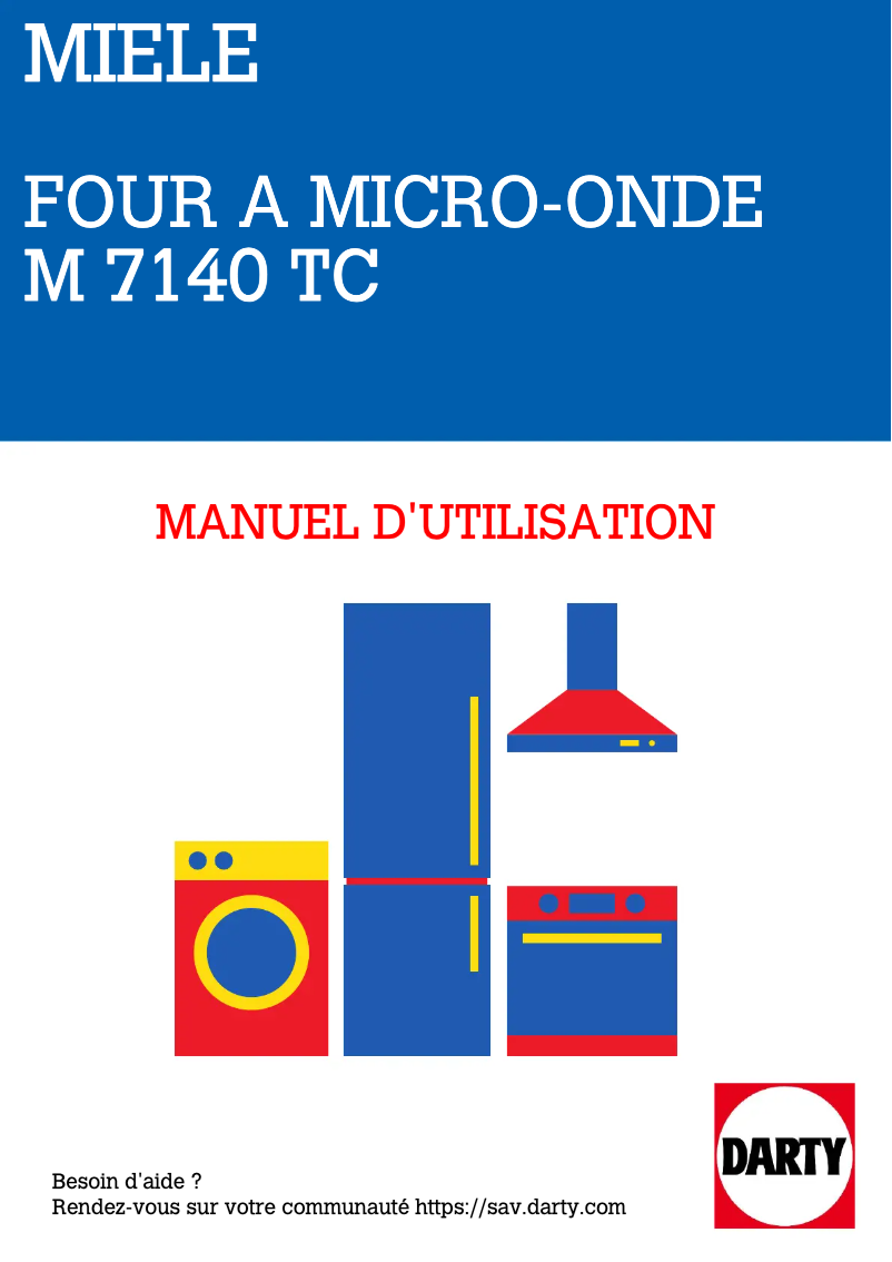 Page 1 de la notice Manuel utilisateur Miele M 7140 TC