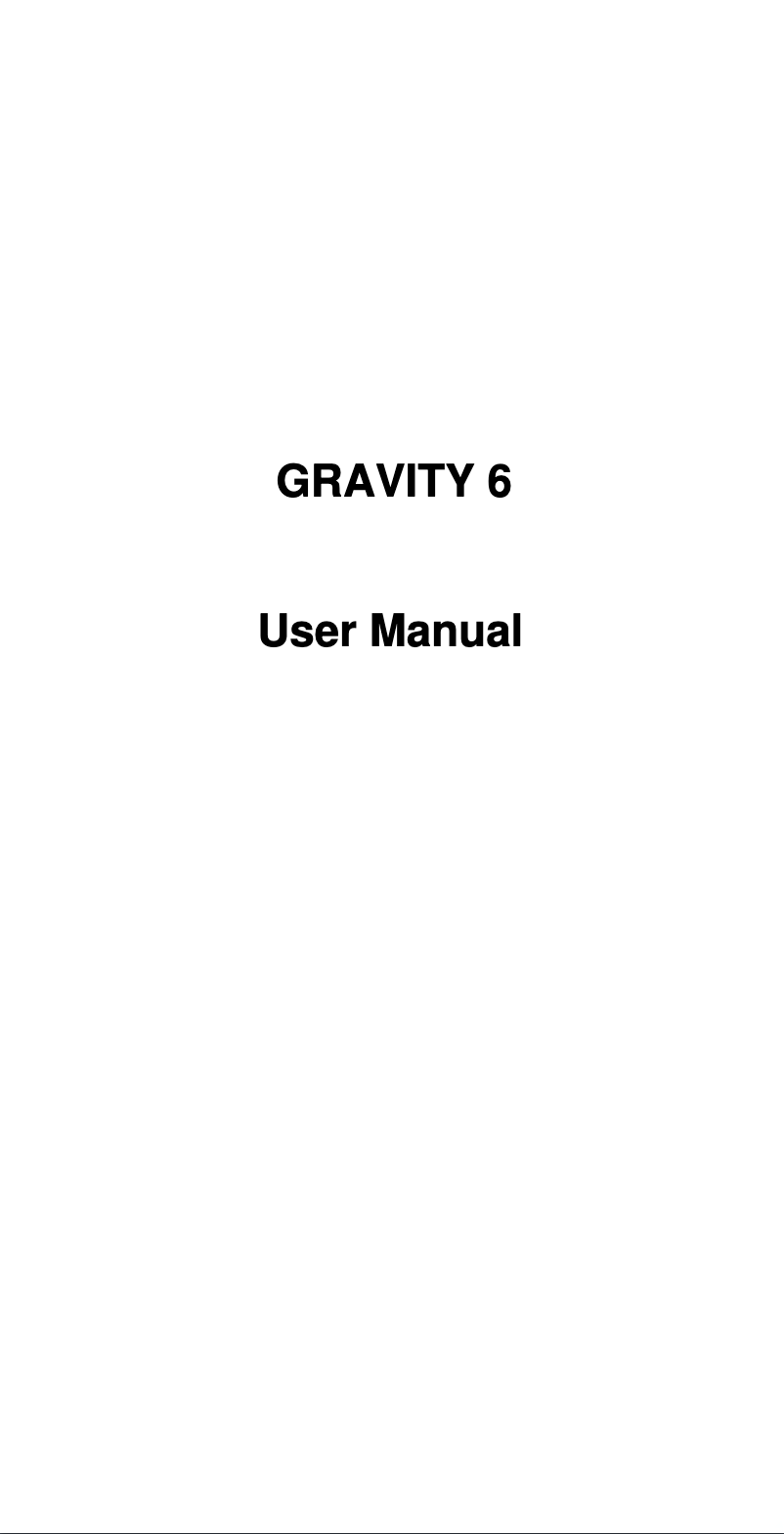 Página 1 del manual Manual de usuario Maxwest Gravity 6