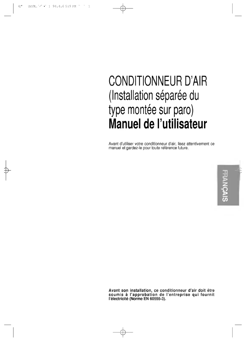 Page 1 de la notice Manuel utilisateur LG LS-J0961HL