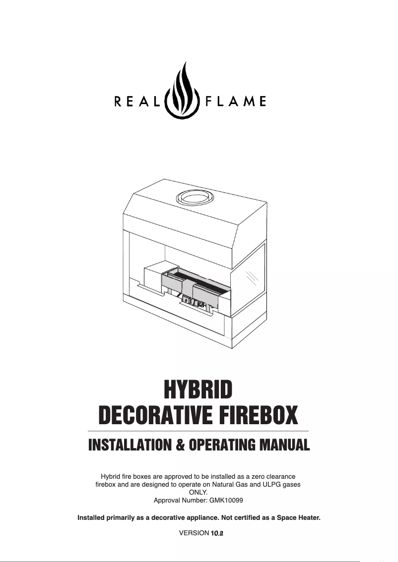 Page 1 de la notice Manuel utilisateur Real Flame Hybrid 1500