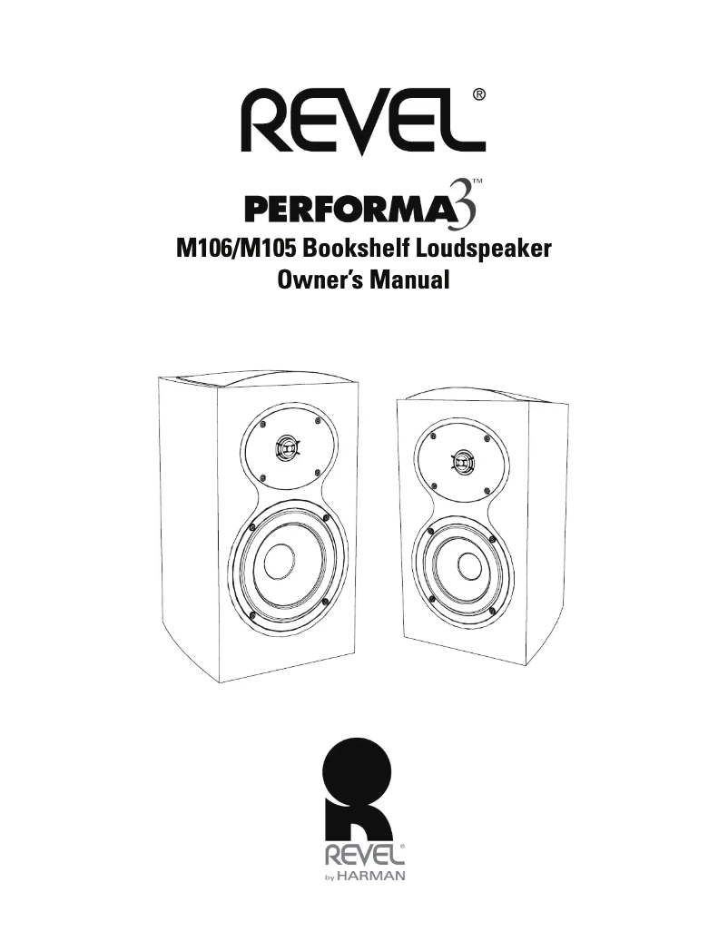 Page n°1 - Manuel utilisateur Revel Performa3 M106