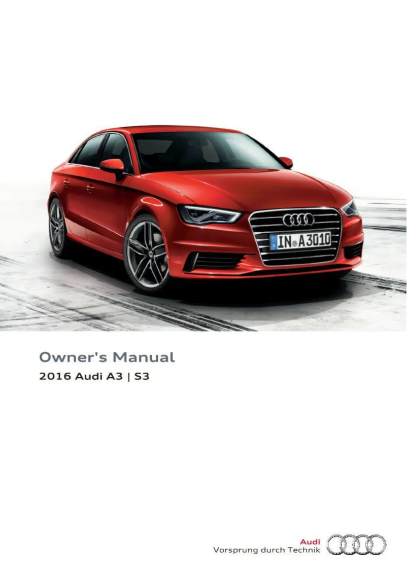 Page 1 de la notice Manuel utilisateur Audi A3 (2016)