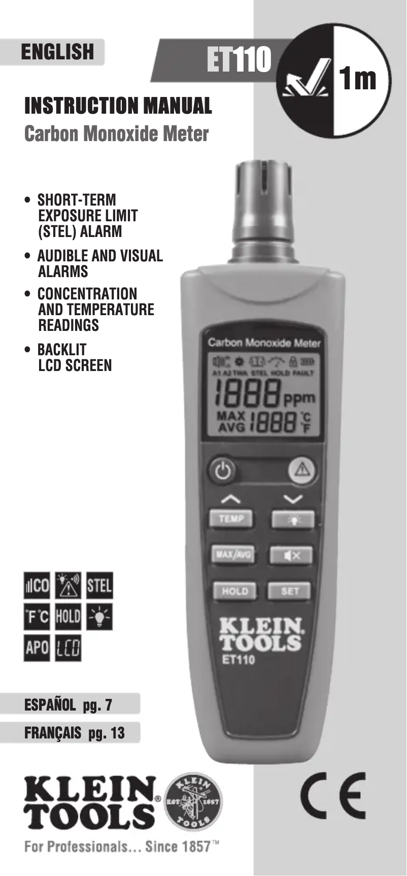 Image de la première page du manuel de l'appareil ET110