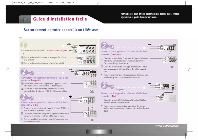 Image de la première page du manuel de l'appareil LRA-860