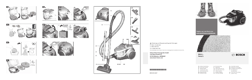 Page n°1 - Manuel utilisateur Bosch BGS22121