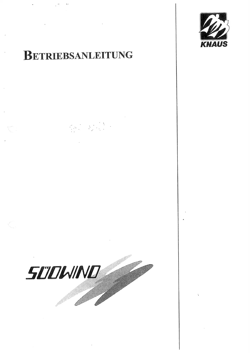Image de la première page du manuel de l'appareil Sudwind 540 (1995)