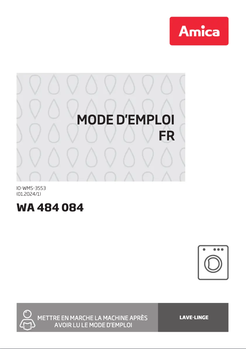 Image de la première page du manuel de l'appareil WA 484 084