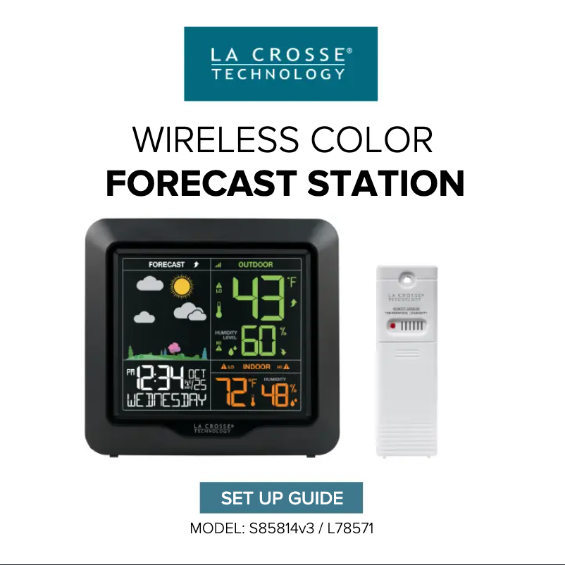 Image de la première page du manuel de l'appareil S85814V3