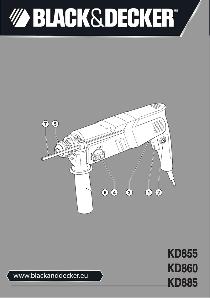 Page 1 de la notice Manuel utilisateur Black & Decker KD855