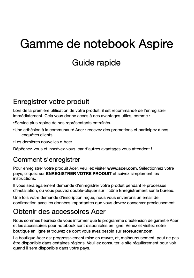Page n°1 - Manuel utilisateur Acer Aspire E1-571