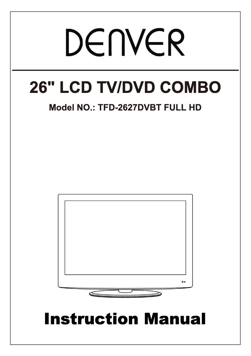 Image de la première page du manuel de l'appareil TFD-2627DVBT