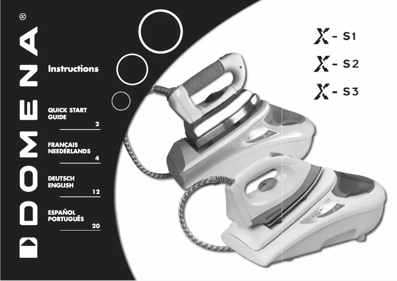 Page 1 de la notice Manuel utilisateur Domena X s1