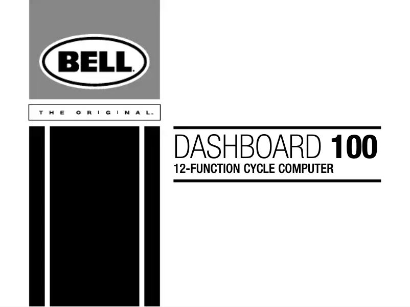 Page n°1 - Manuel utilisateur Bell Dashboard 100