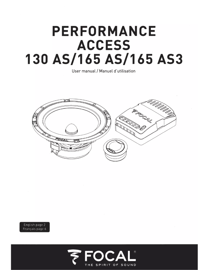 Imagen de la primera página del manual del dispositivo Performance Access 165 AS
