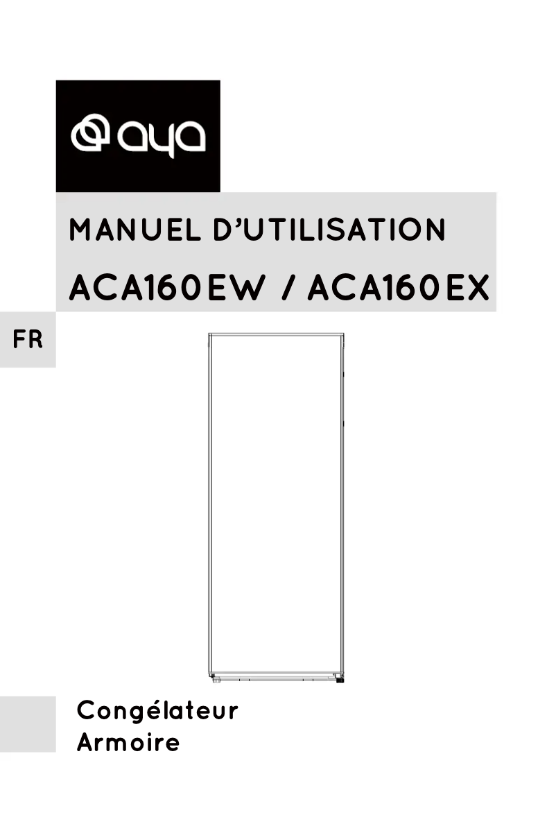 Image de la première page du manuel de l'appareil ACA160EW