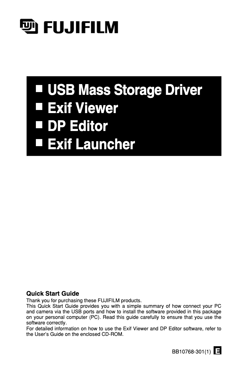 Page 1 de la notice Manuel utilisateur Fujifilm FinePix 4900 Zoom
