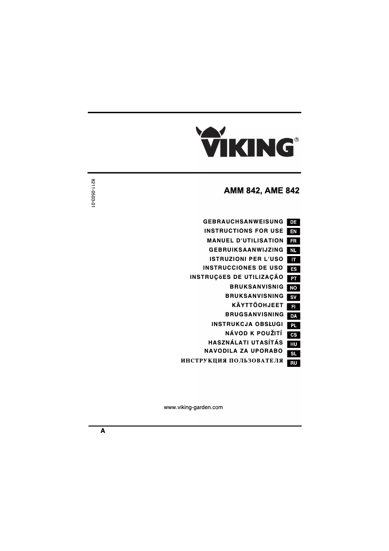Page 1 de la notice Manuel utilisateur Viking AME 842