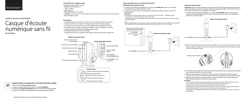 Page n°1 - Guide de démarrage rapide Insignia NS-HAWHP2