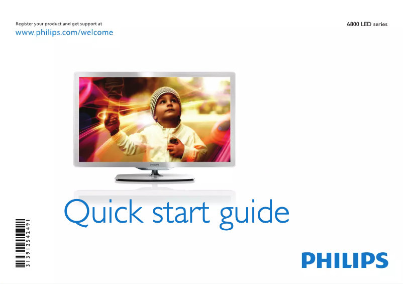 Page 1 de la notice Guide de démarrage rapide Philips 46PFL6806K