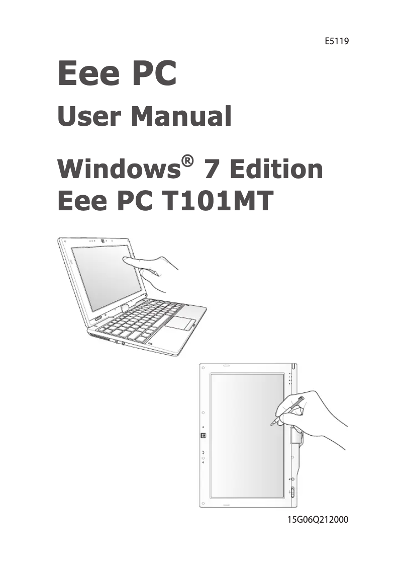 Image de la première page du manuel de l'appareil Eee PC T101MT