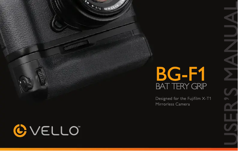 Page 1 de la notice Manuel utilisateur Vello BG-F1